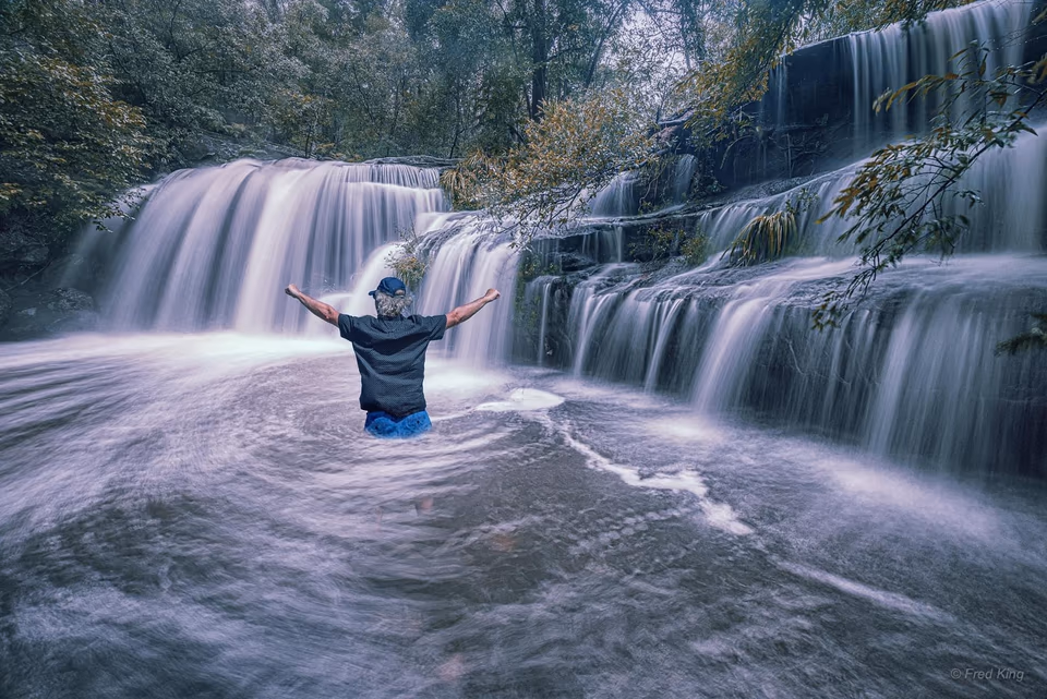 Waterfalls, photograph by Fred King