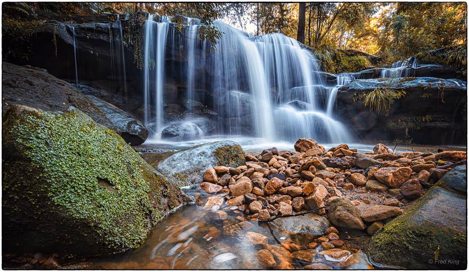 Waterfalls, photograph by Fred King