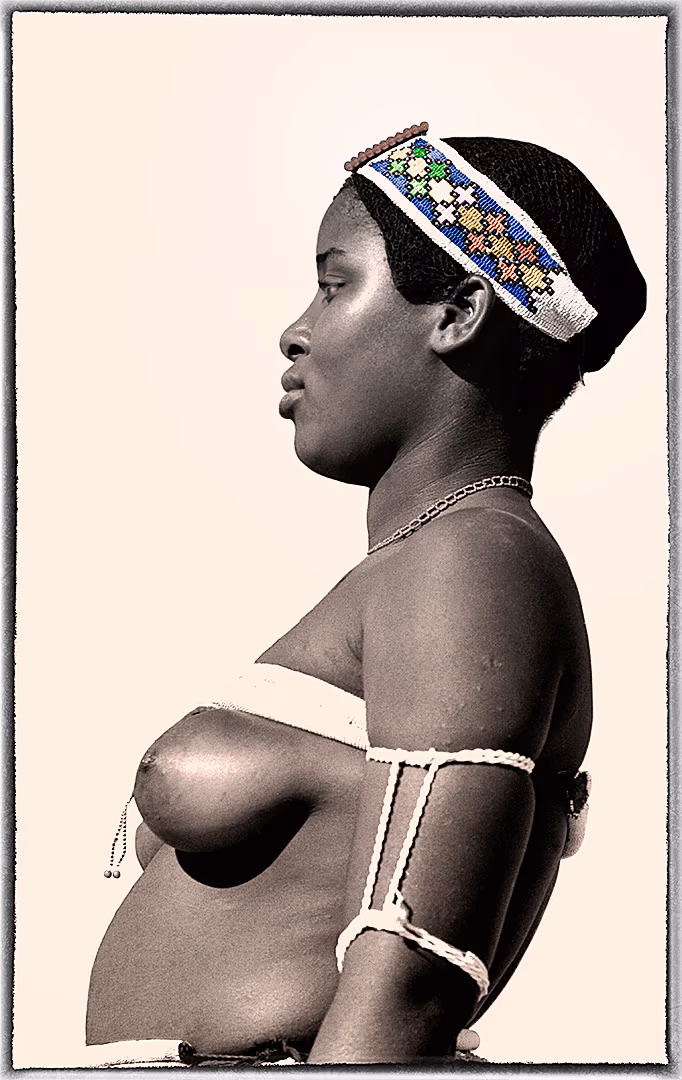 Lone zulu dancer with spot colour