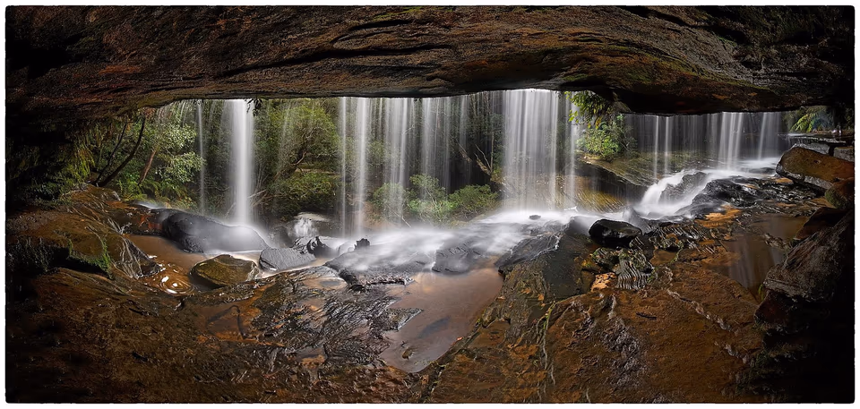 Waterfalls, photograph by Fred King