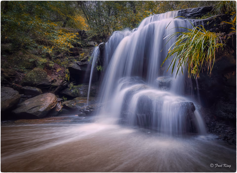 Waterfalls, photograph by Fred King