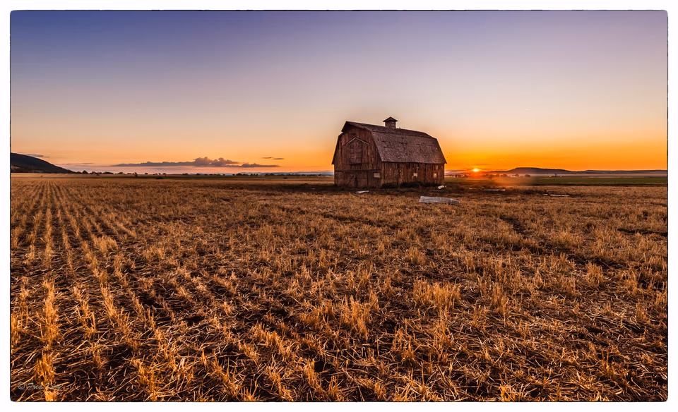 Superman Barn sunset