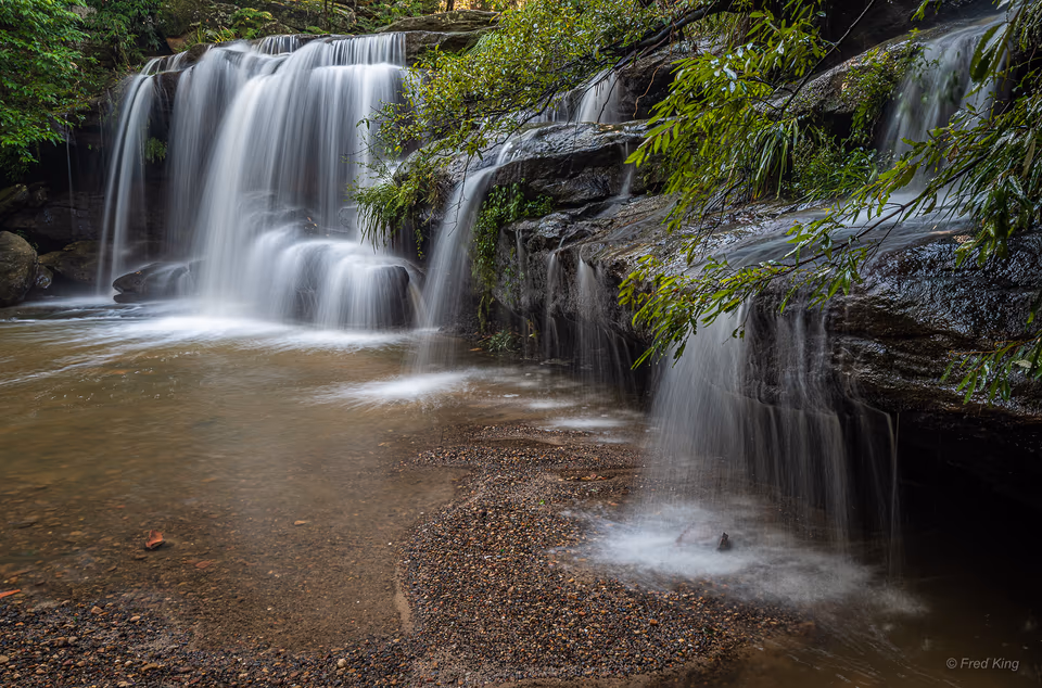 Waterfalls, photograph by Fred King