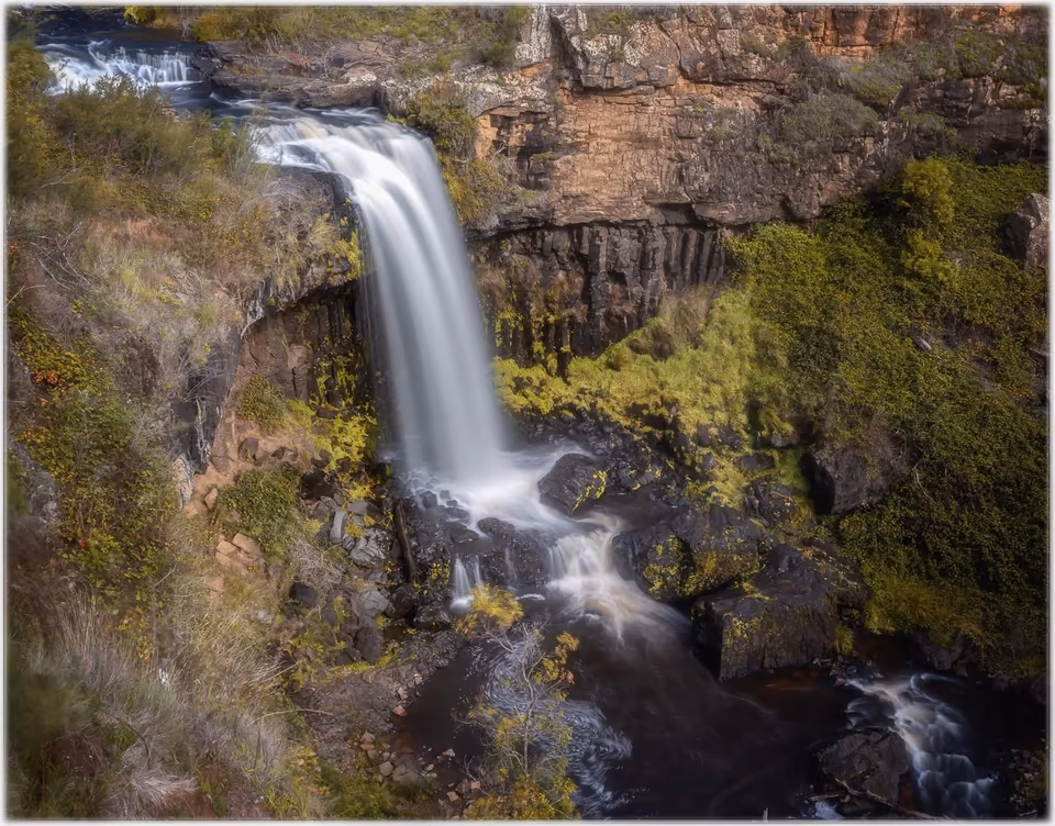 Waterfalls, photograph by Fred King