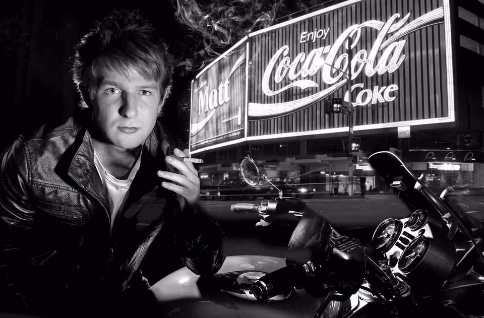 COKE sign smoking