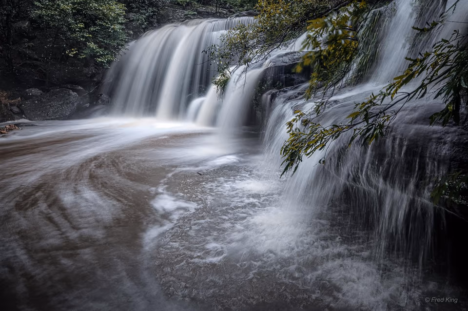 Waterfalls, photograph by Fred King