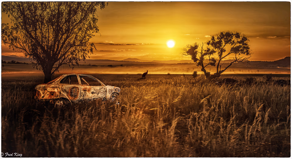 Burned out car in Quirindi