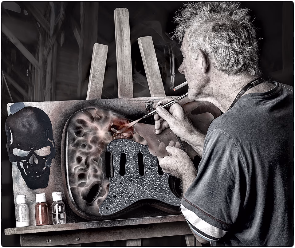 Guitar air brush