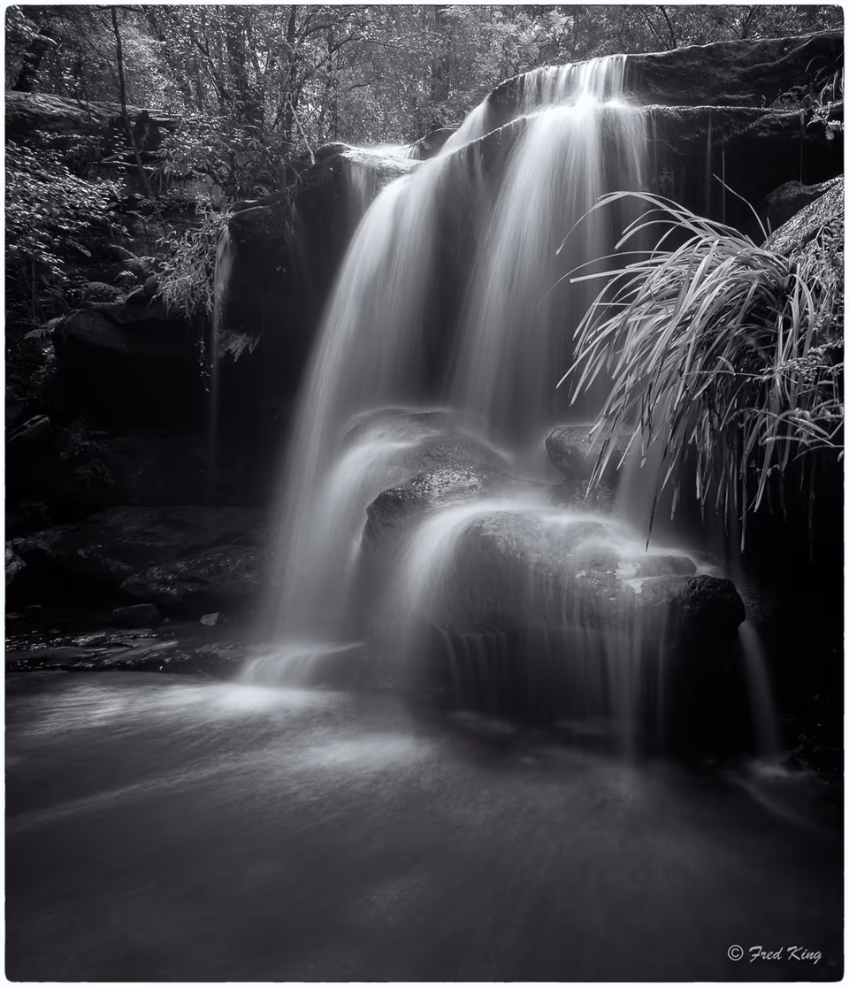 Waterfalls, photograph by Fred King