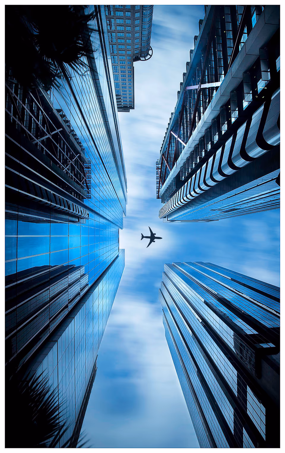 Sky scrapersand plane