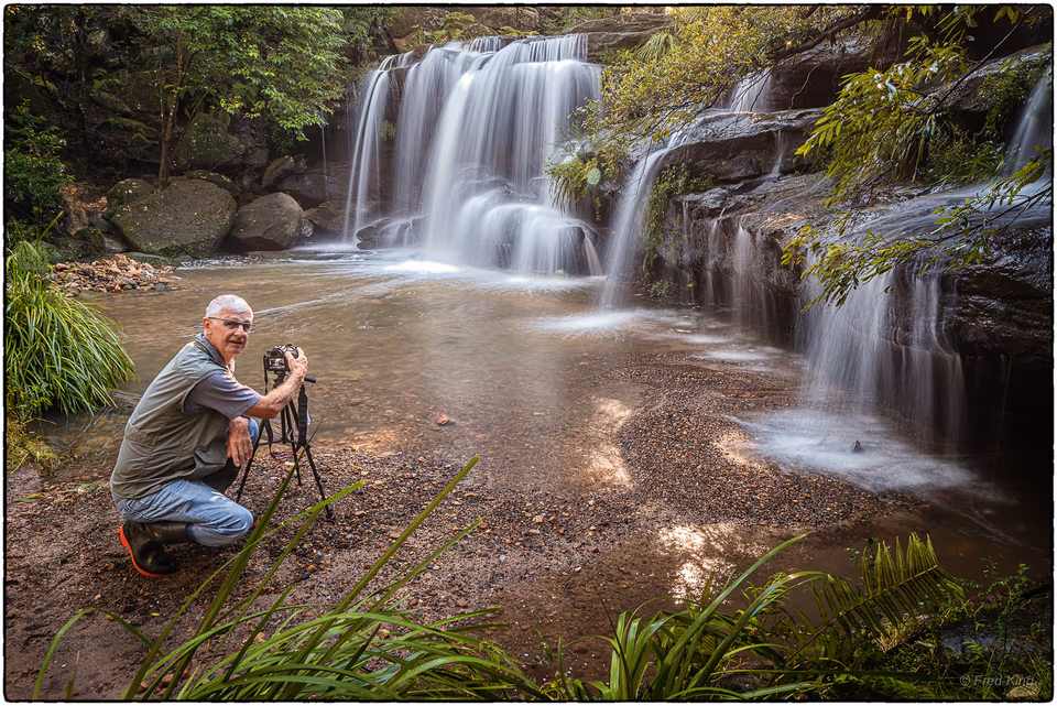 Waterfalls, photograph by Fred King