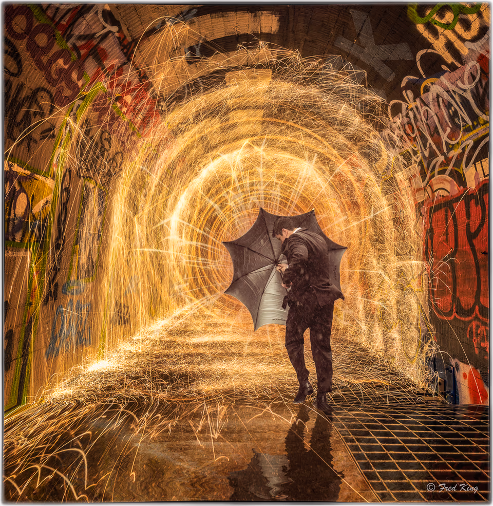 Wool spinning umbrella web res