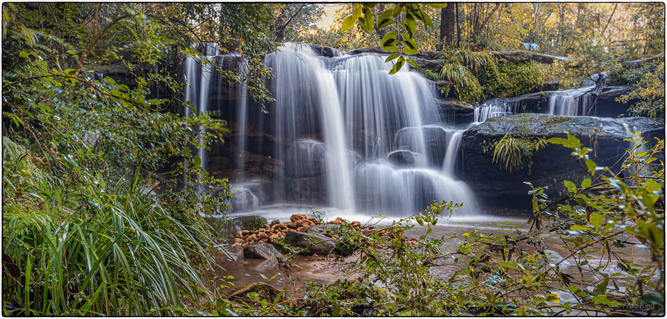 Waterfalls, photograph by Fred King